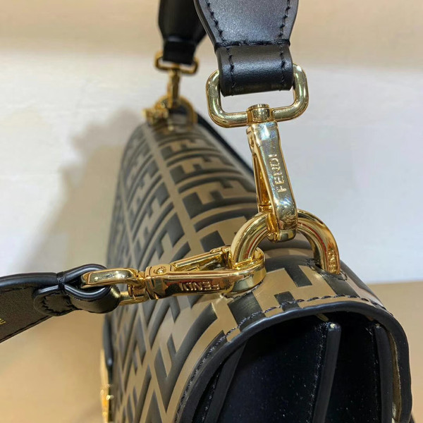 Fendi KAN U Black leather bag