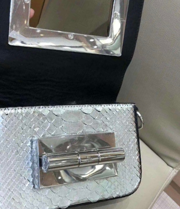 Tom Ford PYTHON MEDIUM CHAIN NATALIA SILVER