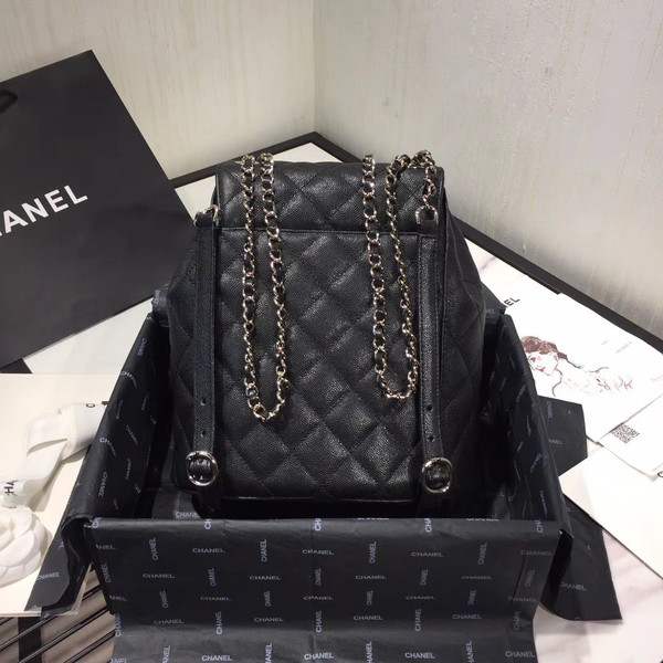 Chanel DUMA LEATHER BACKPACK BLACK