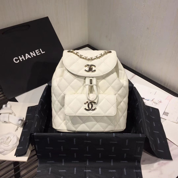 Chanel DUMA LEATHER BACKPACK WHITE