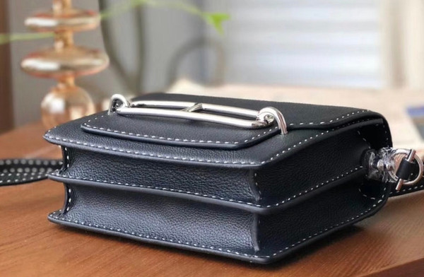 Hermes Black Evercolor UN POINT SUR DEUX  Mini Roulis Bag