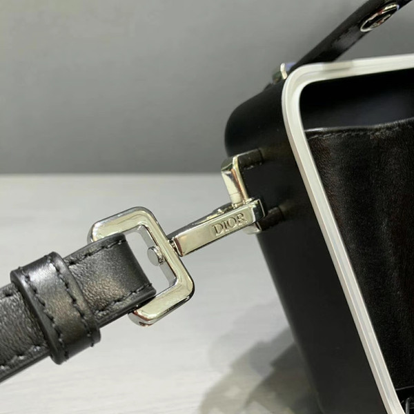 Christian Dior BLACK DIOR AND RIMOWA PERSONAL CLUTCH IN ALUMINUM AND GRAINED CALFSKIN