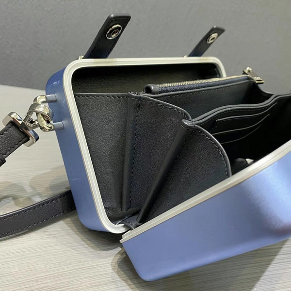 Christian Dior Blue DIOR AND RIMOWA PERSONAL CLUTCH IN ALUMINUM AND GRAINED CALFSKIN