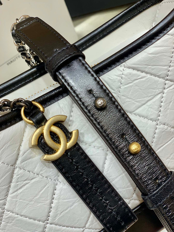 Chanel's Gabrielle Small Hobo Bag White/Black