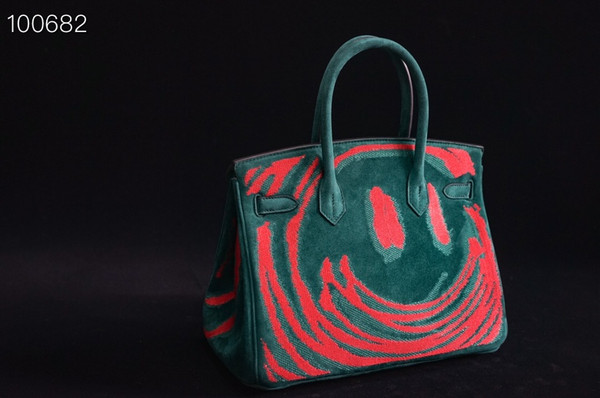 HERMES LIMITED EDITION SUEDE BIRKIN 30 BAG RARE DOBLIS GREEN PALLADIUM HARDWARE
