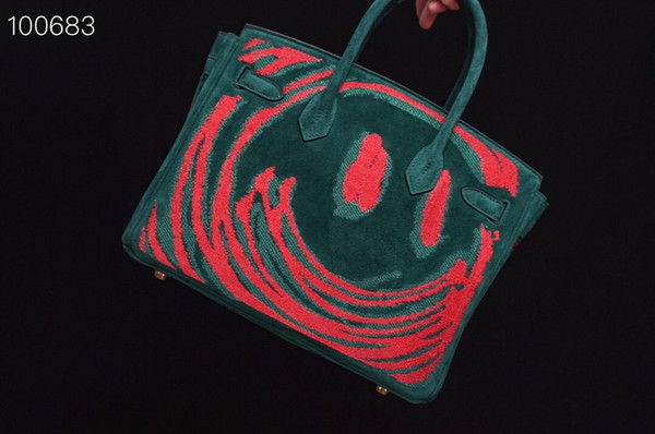 HERMES LIMITED EDITION SUEDE BIRKIN 30 BAG RARE DOBLIS GREEN PALLADIUM HARDWARE