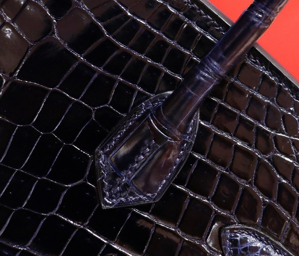Hermes Bleu Thalassa Birkin 30 in Niloticus Crocodile with Gold hardware