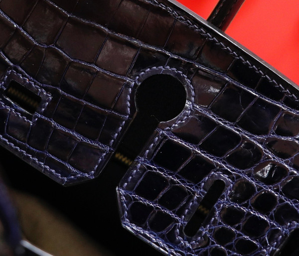 Hermes Bleu Thalassa Birkin 30 in Niloticus Crocodile with Gold hardware