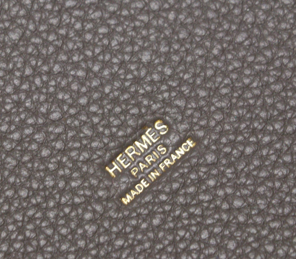 Hermes 8F Etain Picotin Lock MM Togo Leather Bag Gold Hardware