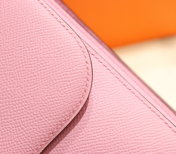 Hermes 1Q Rose Confetti  Constance 24 Epsom bag with Gold Hardwares