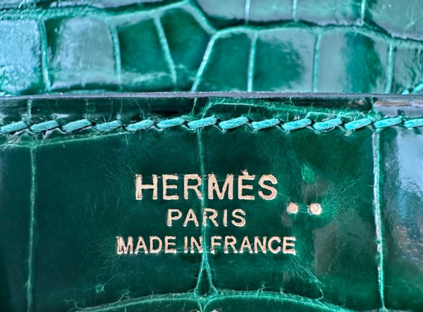 Hermes VERT FORET Birkin Bag 25cm Niloticus Crocodile Gold Hardware