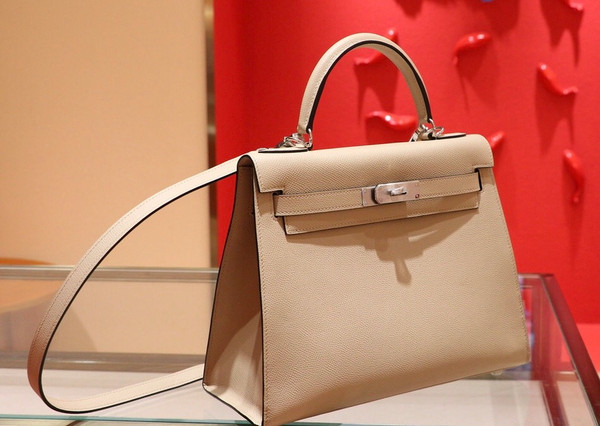 Hermès 31 Trench Kelly 28  Epsom Palladium Hardware