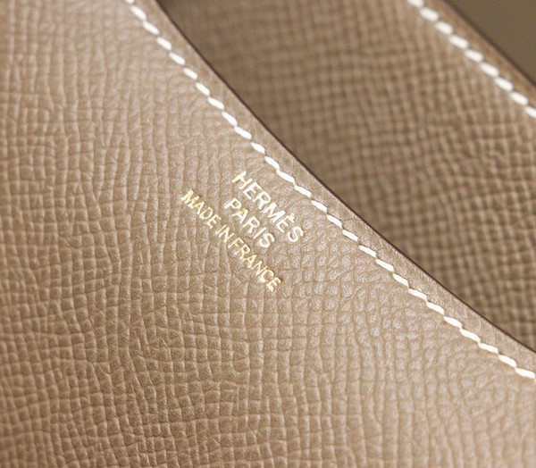 Hermes Etoupe Constance Epsom leather 18cm Gold Hardware