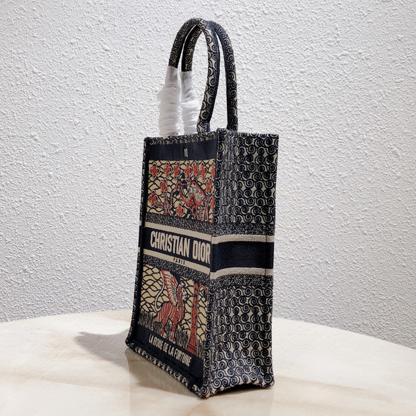 Christian Dior MULTICOLOR TAROT SOLEIL EMBROIDERED VERTICAL DIOR BOOK TOTE 10A