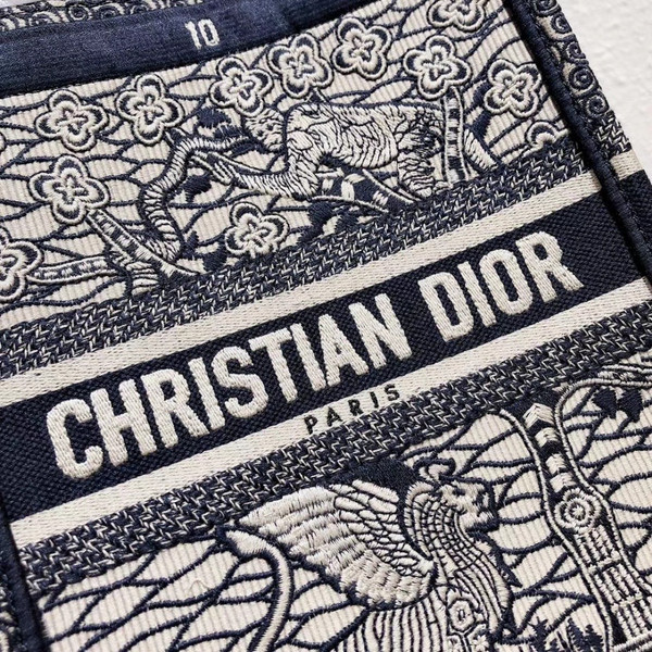 Christian Dior MULTICOLOR TAROT SOLEIL EMBROIDERED VERTICAL DIOR BOOK TOTE 10B