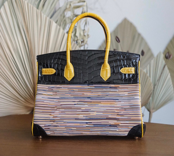 Hermes Niloticus Crocodile  Vibrato Leather BIRKIN 25CM Multiple color III