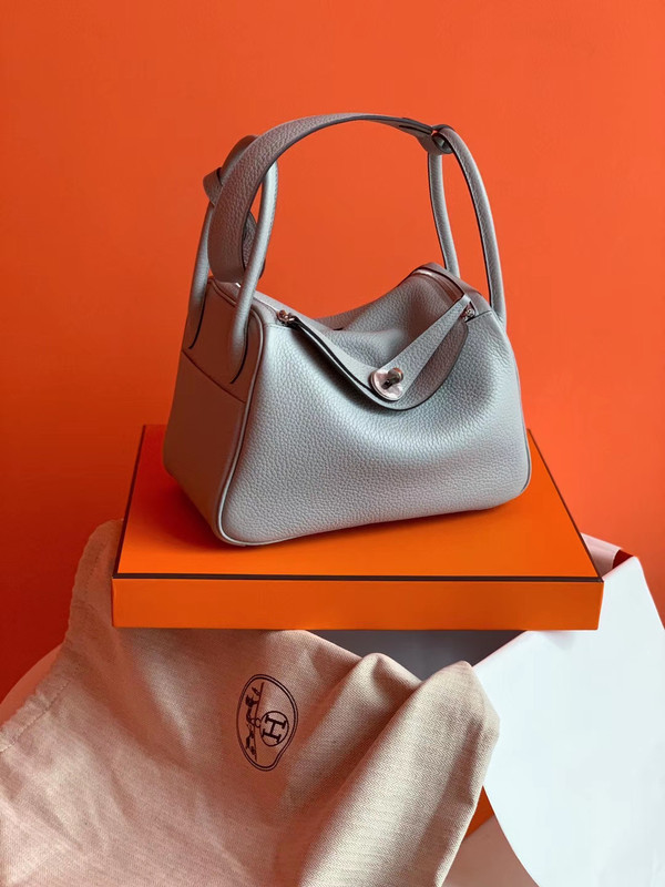 Hermes 8U Bleu Glacier  Lindy 26 Togo Palladium Hardware