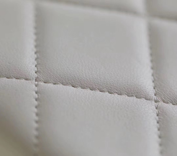 Chanel Lambskin White Clutch