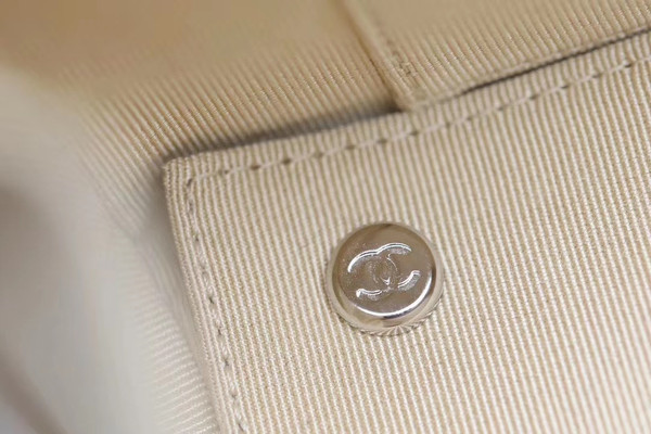 Chanel Lambskin White Clutch