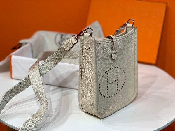 Hermès Evelyne Mini Bag Craie Taurillon Clemence Leather