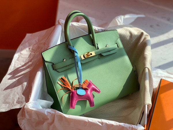 Hermes 3I Vert Criquet Birkin 25 cm Epsom Gold Hardware