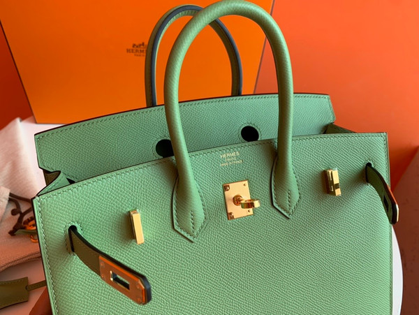 Hermes 3I Vert Criquet Birkin 25 cm Epsom Gold Hardware