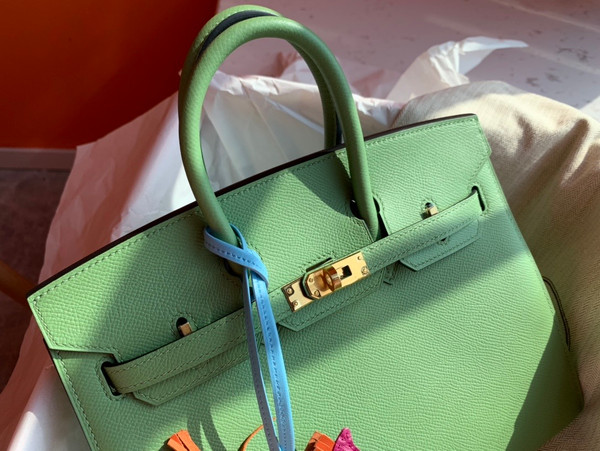 Hermes 3I Vert Criquet Birkin 25 cm Epsom Gold Hardware