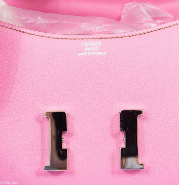 Hermès  Constance micro handbag in Rose Sakura Swift  leather