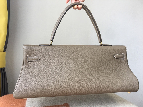 HERMÈS  Shoulder Kelly CK18 Gris tourterelle