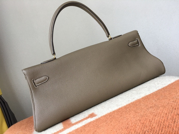 HERMÈS  Shoulder Kelly CK18 Gris tourterelle