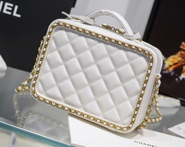 Chanel Small Vanity Case White