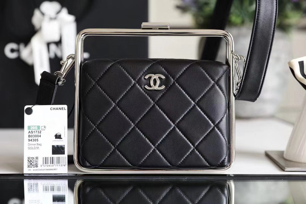 Chanel Lambskin Black Clutch