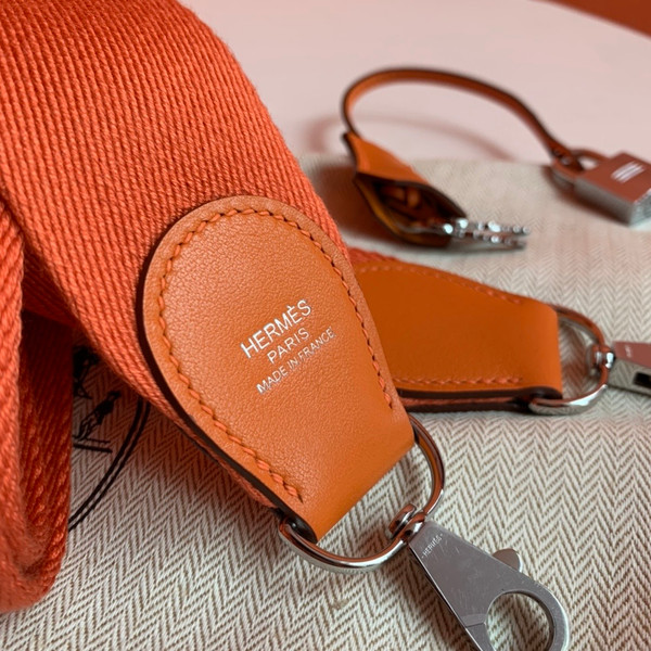 Hermes 20cm Toolbox Bag Orange Swift Calf Leather