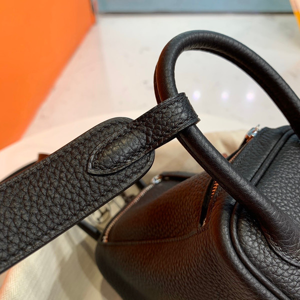 Hermes Mini Lindy 20cm Bag Black  Togo Leather Palladium Hardware