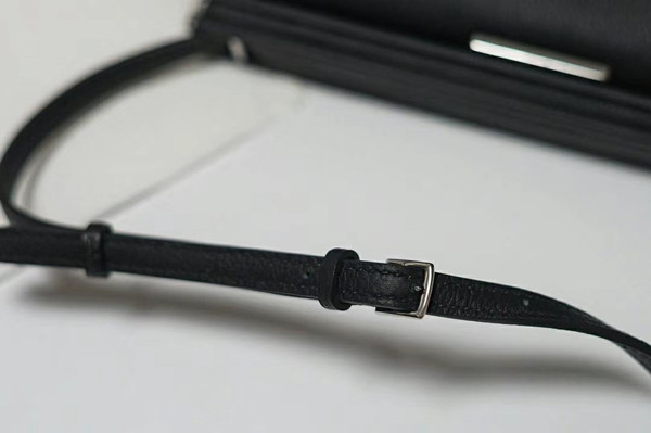 Hermes Clic-H 21 bag Black Evercolor calfskin  with Palladium hardwares
