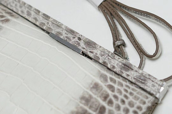 Hermes Clic-H 21 bag Himalayan Niloticus Crocodile with Palladium hardwares