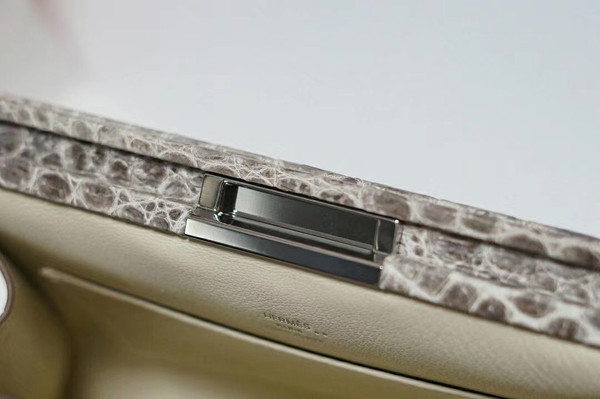 Hermes Clic-H 21 bag Himalayan Niloticus Crocodile with Palladium hardwares