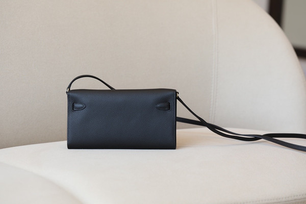 Hermes Kelly Wallet to Go Black EPSOM GHW