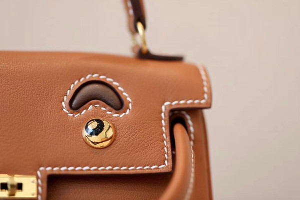 Hermes Quelle Idole Kelly Doll Bag Gold Swift Gold Hardware