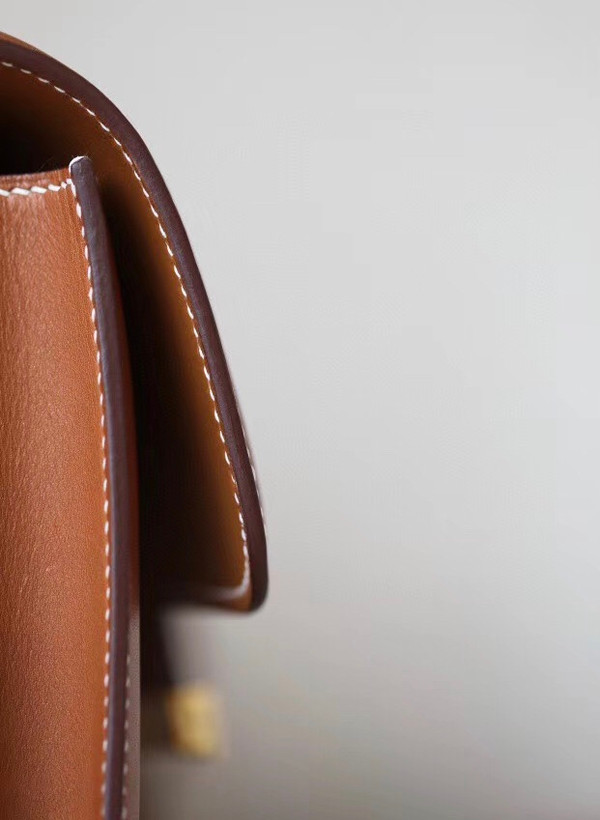 Hermes Constance Bag 18 Fauve Barenia Leather Gold Hardware