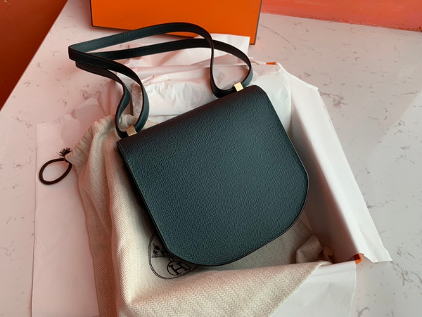 Hermes 6O Vert Cypres Mosaique au 24 - 17 bag Gold Hardware