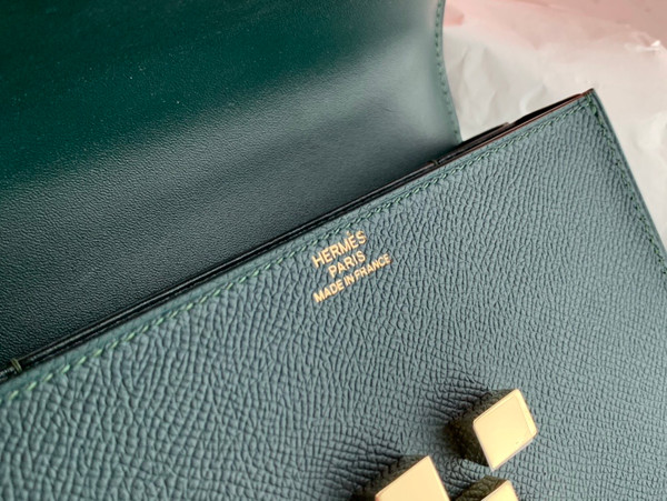 Hermes 6O Vert Cypres Mosaique au 24 - 17 bag Gold Hardware
