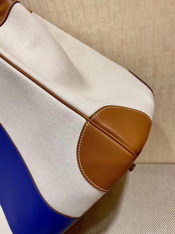 Hermes Birkin 40 HAC Gold Swift Toile De Camp Gold Hardware