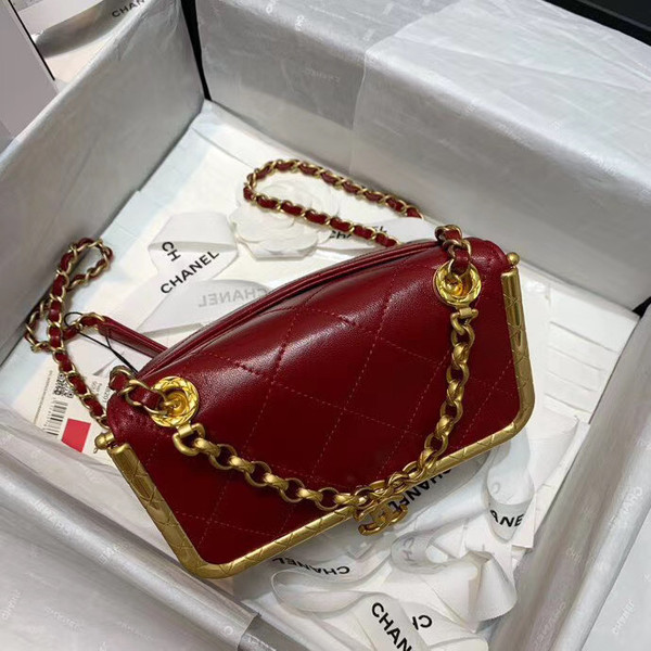 Chanel Kiss-Lock Clasp Bag Red