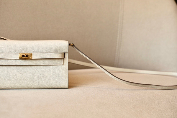 Hermes Kelly Wallet to Go Craie EPSOM GHW