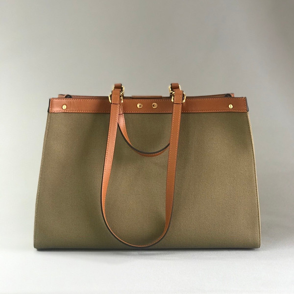 Fendi PEEKABOO X-TOTE LARGE Green canvas shopper