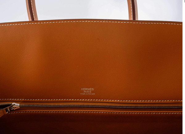 Hermes Shadow Birkin 35 Gold Swift Palladium Hardware