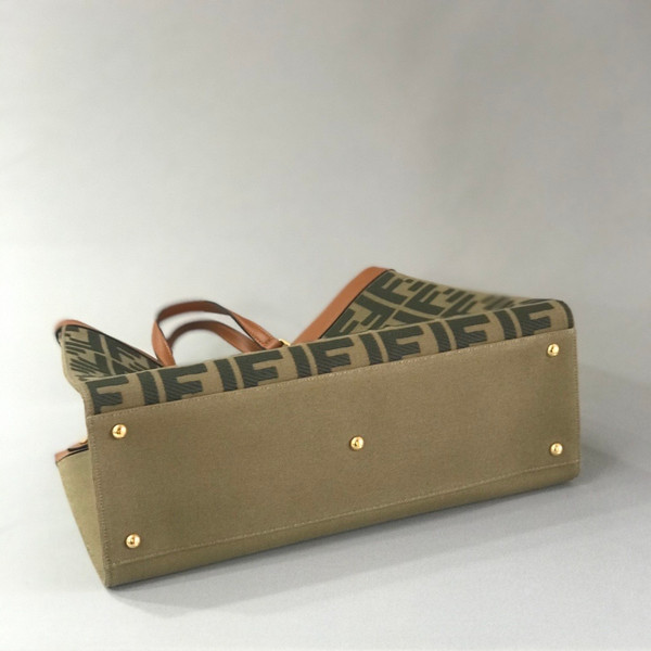 Fendi PEEKABOO X-TOTE Green canvas bag