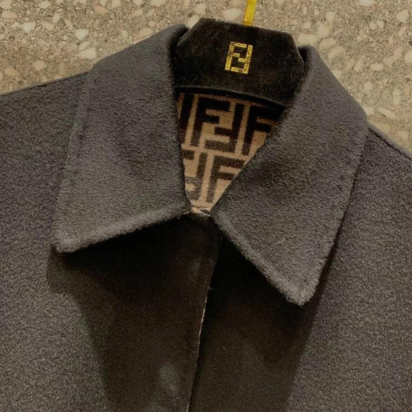 Fendi COAT Black wool Double-sided coat