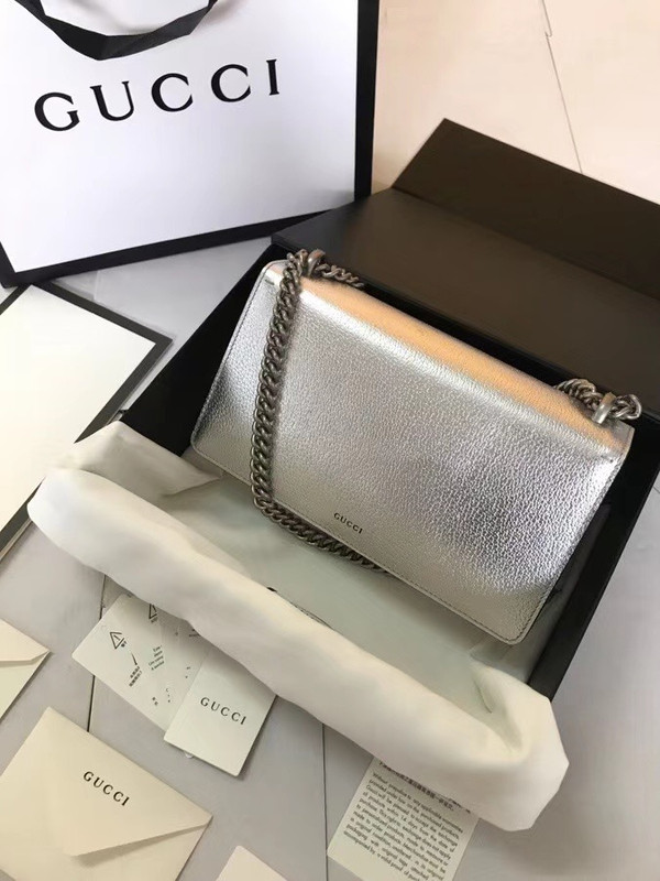 Gucci Silver Dionysus small shoulder bag